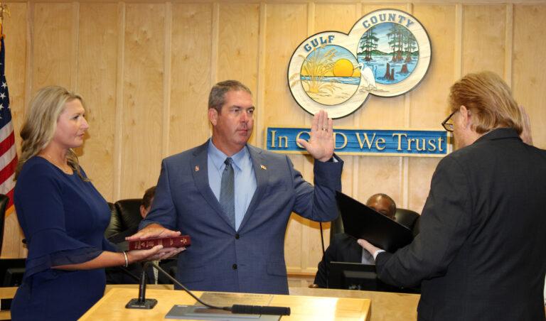 Husband sworn in as District 2 commissioner