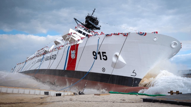 Eastern Shipbuilding launches first Offshore Patrol Cutter 